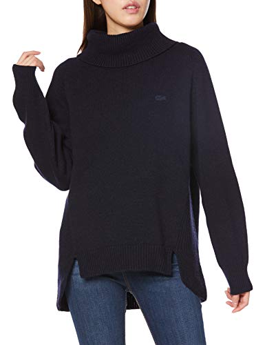 [ラコステ] ニット [公式] ウールブレンドタートルネックセーター レディース ネイビー 日本サイズL相当