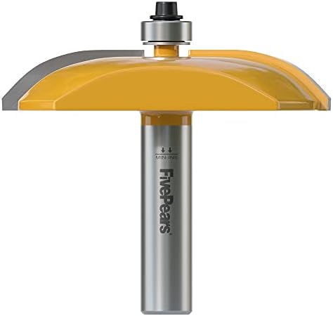 FivePears Cove Raised Panel Router Bit 1/2 inch Shank for Making Cabinet Door, 3-1/8-Inch Diameter, Used in Combination with Rail and Stile Router bit