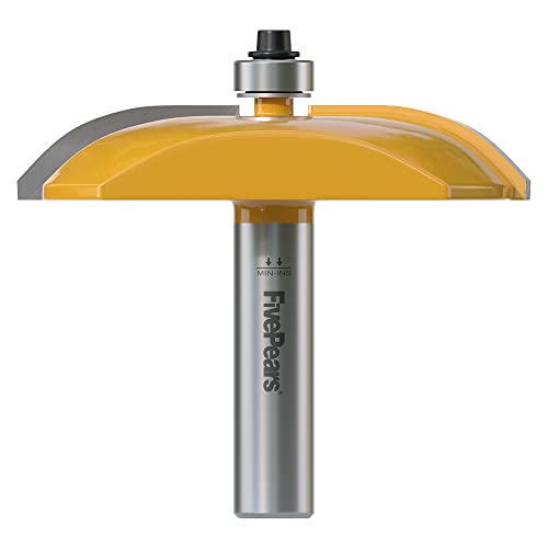 FivePears Cove Raised Panel Router Bit 1/2 inch Shank for Making Cabinet Door, 3-1/8-Inch Diameter, Used in Combination with Rail and Stile Router bit
