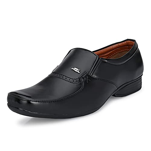 Image of Stylelure Synthetic Leather Formal Shoes for Men(Black)