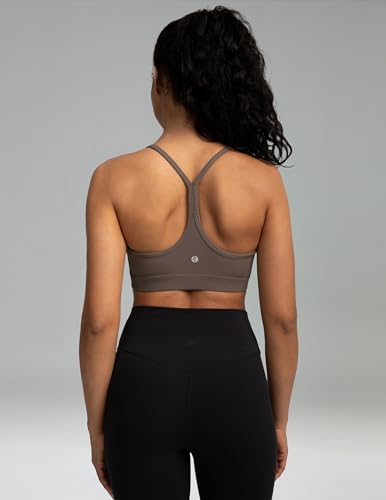 Image of Colorfulkoala Women's Dreamlux Y Back Sports Bra Low Impact Padded Workout Top with Built in Bra A-C Cups