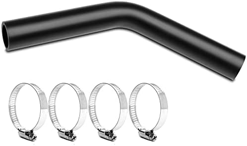 TKKEUEP Gasoline Fuel Filler Neck Hose with 4 Hose Clamps,1 1/2 inches Inside Diameter Fuel Filler Hose, Reinforced Gas tank filler hose