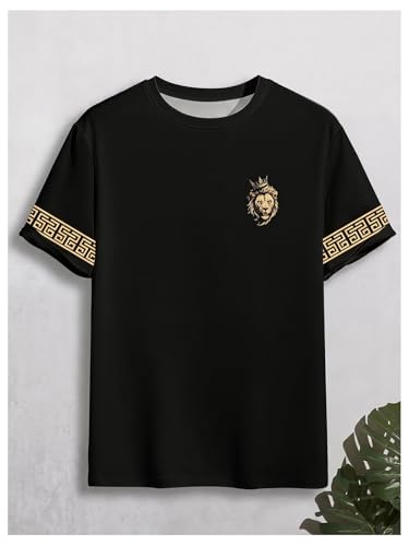 Image of RoseSeek Men's Color Block Short Sleeve Tee Shirts Casual Crewneck T Shirt Trendy Summer Tops