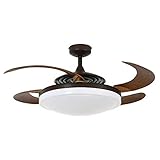 Fanaway 21093301 Evo2 Retractable 4 Lighting with Remote Ceiling Fan, 48 Inch, Oil Rubbed Bronze...