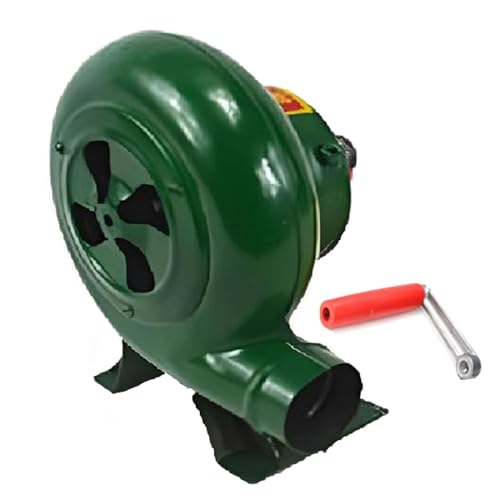 Forgeron Manuel Forge Souffleur, Ventilateur Manuel Iron Gear Popcorn Fan, Briquets À Charbon Forge BBQ, Manuelle À Soufflets De Cuisson En Plein Air Ventilateur De Barbecue, Ventilateur Manuel(150W)
