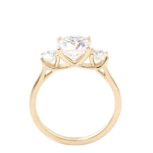 Bague de fiançailles moissanite en argent 925 doré éclat intemporel