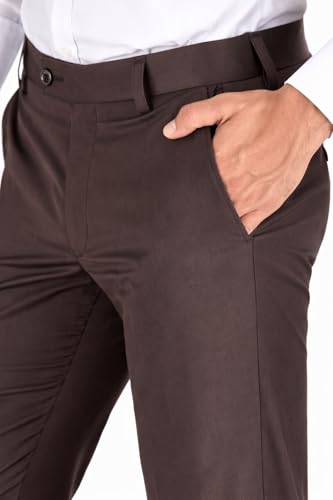 Image of Formal Pants for Men Office Wear - Premium Regular Fit Formal Trouser for Men, Boys, Gents Bottom Formal wear for Office Meeting, Party, Gathering, Wedding