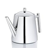 Kela 11356 Teekanne mit Siebeinsatz, Edelstahl 1,7 l, Ancona