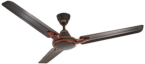 Image of Usha Racer Chrome 900mm 50 Watt Energy Efficient 1 Star Rated Power Saving High Speed Decorative Ceiling Fan (Smoke Brown)