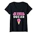 Mujer Ice Cream Squad helado Chicas Vintage Camiseta Cuello V