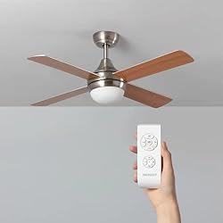 Lampara Ventilador Himalaya CLAR - Ventilador de Techo con Luz, Ventilador techo, Ventilador de Techo con Luz Silencioso, Ventilador de Techo Silencioso, Ventiladores techo con Luz (Madera, 110)