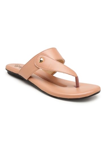 SVYA Women and Girls Casual Lightweight Flat Sandals (Peach, 6) (B0CW6BR1JC) Amazon Price History, Amazon Price Tracker