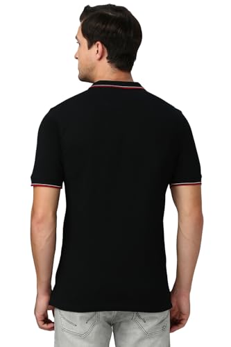 Image of Van Heusen Athleisure Men Solid Cotton Polo T-Shirt with Pocket - Side Slit, Half Sleeve, Regular Fit