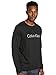 Price comparison product image Calvin Klein - Black Shirt - Long Sleeved Black T Shirt Men - Designer Boys Clothes - Mens Tops Designer Crew Neck T-Shirt