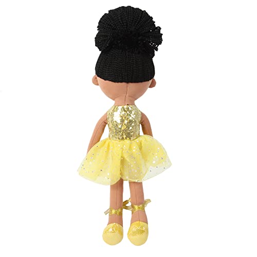 Linzy Toys, 14'' Dancing Ballerina Soft Plush Rag Doll For Girls, Munecas De Trapo Para Recuerdos, With A Highly Detailed Tutu, Infants, Toddlers, Yellow (81081) (81081Yellow) #TOP2