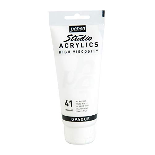 Pebeo 831-041 100 ml Studio Acrylic Paint Vivid White