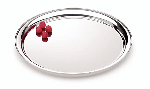 Tramontina Serviertablett Buena, Rundes Tablett aus Edelstahl, 30 cm, Spülmaschinenfest, Rostfreier Edelstahl… – Ansicht 4