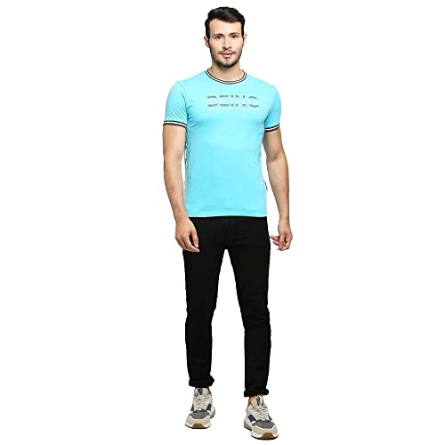 Image of Being Human Scuba Blue Regular Fit Round Neck Men's T-Shirt Clothing