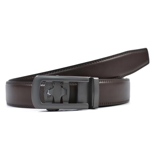 Image of WildHorn Men's Genuine Leather Ratchet Belt for Men| Premium Auto-Lock Buckle | Adjustable up to 48 inch | Formal & Casual Wear | Micro-Adjust Fit | Stylish Gift Box Included