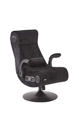 X Rocker Silla Deluxe Chenille 4.1 para Videojuegos, Color Negro, XL
