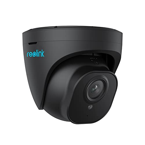 Reolink 5MP PoE Camara Vigilancia Exterior con Detección Personas/Vehículos IP Domo Cámara Seguridad IP67 Impermeable, Grabación de Audio, con Ranura para Tarjeta SD RLC-520A Negro