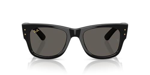 Ray-Ban Rb0840sf Mega Wayfarer Low Bridge Fit Blacked Out Collection by A$ap Rocky Square Sunglasses