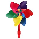 Bike Handlebar Pinwheel Decoration, Cute Scooter Toy Unique Bike Accessory for Most Bicycle, Tricycle Kids Bike Pushchair, Long Pole Colorful
