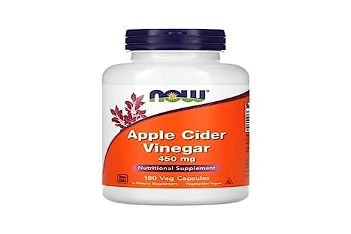 Now Foods, sidra de manzana Vinegar (vinagre de sidra de manzana), 450 mg, 180 cápsulas