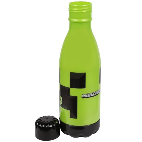 Botella de plástico verde 560ml reutilizable para agua y deporte 6