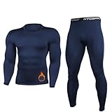 HYCOPROT Herren Thermounterwäsche Set Skiunterwäsche Innenfleece...