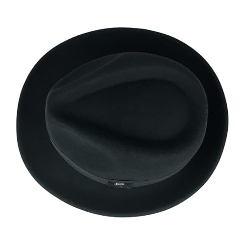 Image of FREEBIRD99 100% Wool Felt Panama Fedora Hat Short Brim Trilby Flat Hat for Men Women