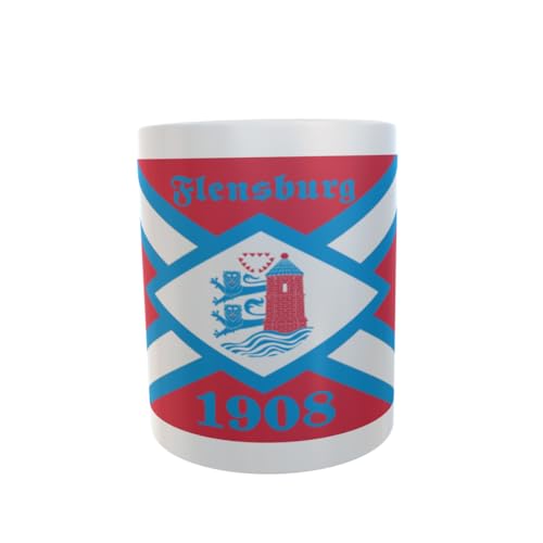 U24 Tasse Kaffeebecher Mug Cup Flagge Flensburg 1908