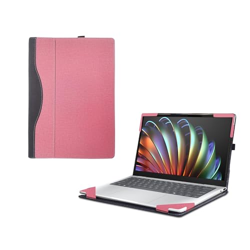 Funda para laptop HP Envy x360 2-en-1 14 pulgadas PU cuero rosa miniatura 6
