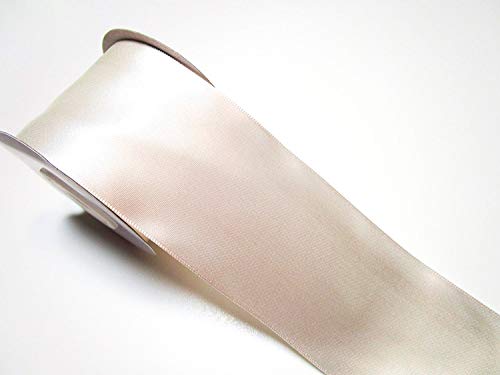 CaPiSo 10m Satin-Schleifenband 50mm Breit 5cm Strängchen Geschenkband,Dekoband,Weihnachten (Creme) Cover