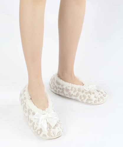 Image of Keyela Women Fuzzy Animal Slipper Socks, Non Slip Indoor House Slippers | Soft fuzzy plush material, cute animal design with gripper sole for bedroom, lounge indoor daily wear