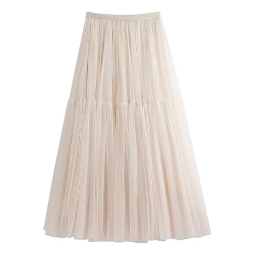 Jupe midi en tulle plissée idéale pour vos soirées élégantes et cérémonies d'été