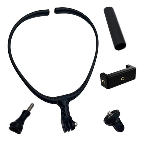 360° Adjustable Hands-Free Chest Mount for GoPro/DJI Insta360 (Quick Release Neck Strap, 3 Devices Support, Anti-Slip Design), Perfect for Vlogging & Outdoor Activities