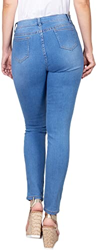 2LUV Women's 5 Pocket Stretch Skinny Jeans True Light Denim 173