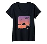 Femme Salon des Baléares Es Vedrà Paysage d'Ibiza T-Shirt avec Col en V