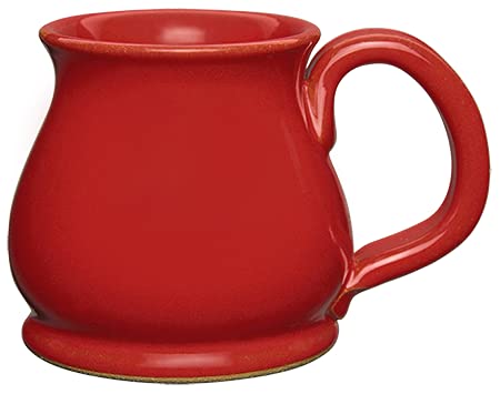 SHS Collection USA Handmade 12oz Coffee Mug Potbelly (Red)