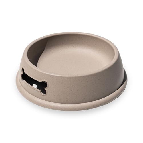 アボードホームウェア ボーンハンドル 犬 猫 食器 Mサイズ ベージュ 中型犬 餌入れ ご飯皿 ペットフードボウル 水飲み 滑り止め 食洗機対応 おしゃれ 割れにくい プラスチック BPAフリー PE24136483