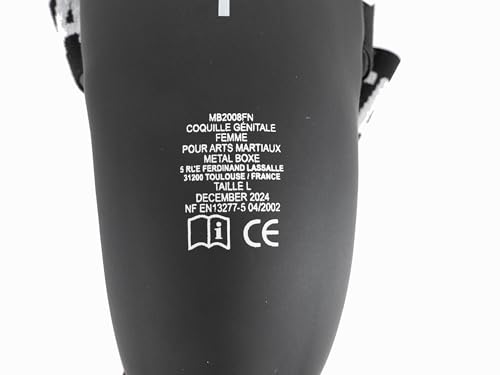 Coquille Semi-Pro Femme Noir Metal Boxe pour protection boxe et combat - 7
