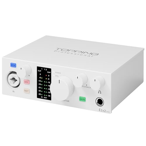 TOPPING Professional E1X2 OTG 1in / 2out I[fBIC^[tF[X I[fBI~LT[ zM@ DTM MIX y ̘gzM/̂Ă݂ USB Type-C j^[@\/iPhone/iPad/Andr