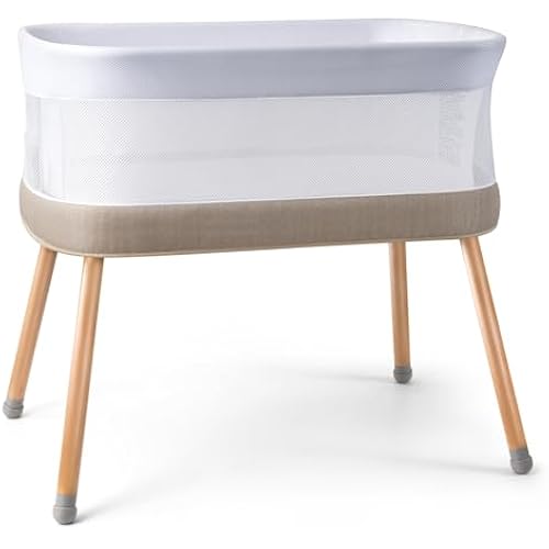 VaVaSoo Rocking Baby Bassinet,Electric Auto Rocking Bassinet,Linen Taupe
