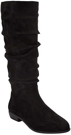 Comfortview Women's Wide Width The Shelly Wide Calf Boot - 9 W, Black