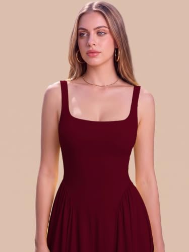 Image of Solid Fit and Flared Round Neck Gown for Women's & Girl's
