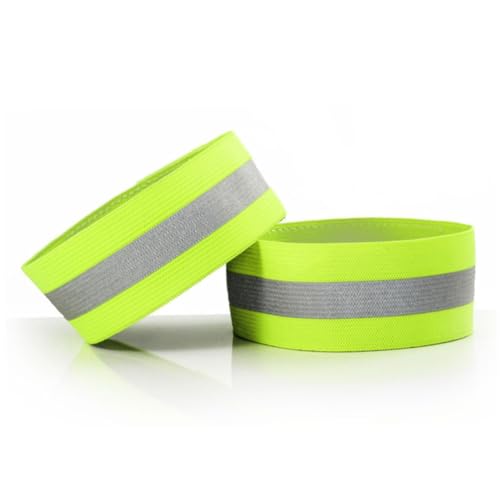 HANABASS 4stücke Teiliges Hochsichtbares Reflektierendes Sicherheitsbänder Für Jogging Radfahren Und Nachtaktivitäten Einstellbar Elastisch Und Atmungsaktiv Lauf-Accessoires Für Frauen