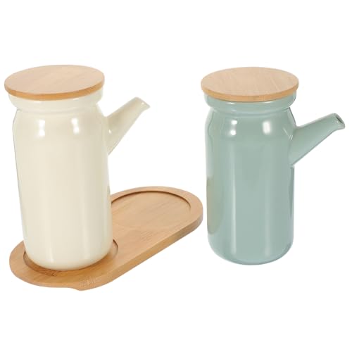 Bouteilles à condiments céramique haute résistance, distributeur d'huile durable et compact - 2