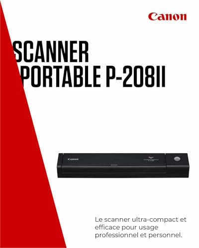 Scanner sans pilote Canon imageFORMULA P-208II portable pour numériser partout - 2