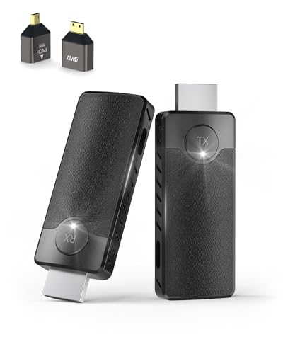 AIMIBO HDMI Wireless Transmitter and Receiver 1080P, 5.8G Kabellos Funkübertragung 4K Dekodierung,...